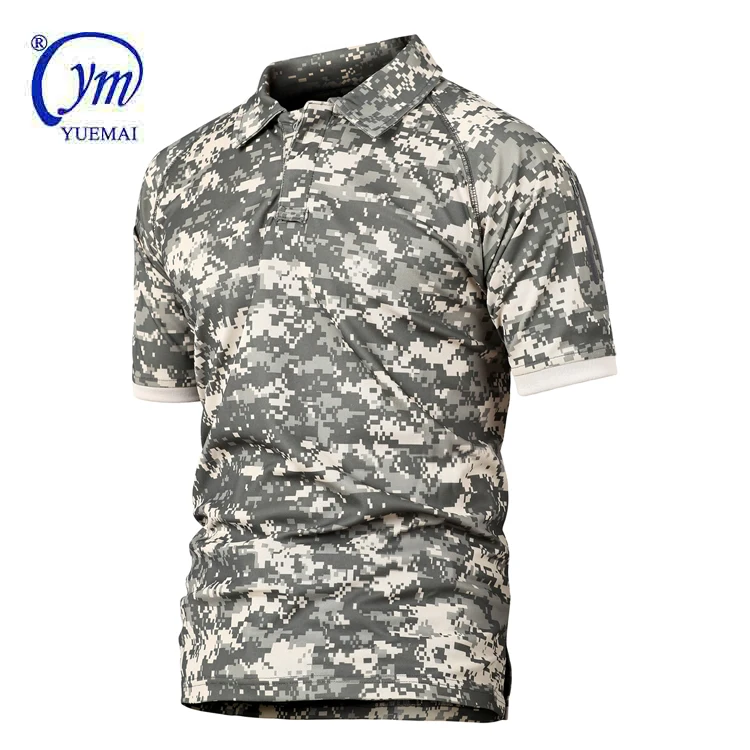 

Hot Sale Classic O neck Military Tactical Woodland Camo T shirt, Customized color