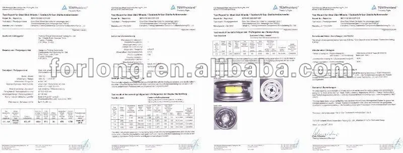 TUV TEST REPORT - 4.5J×13 4P30 57×100