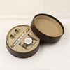 High end Stainless Steel skeleton Watch set men gift with cufflinks & Pen