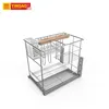 Metal wire stainless steel basket cupboard flat basket for sale