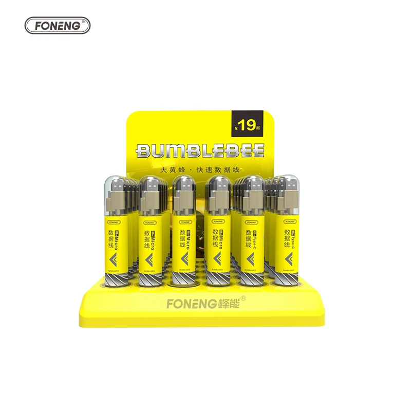 FONENG 2A Test Tube Packaging Mobile Phone Fast Charging USB Data Cable