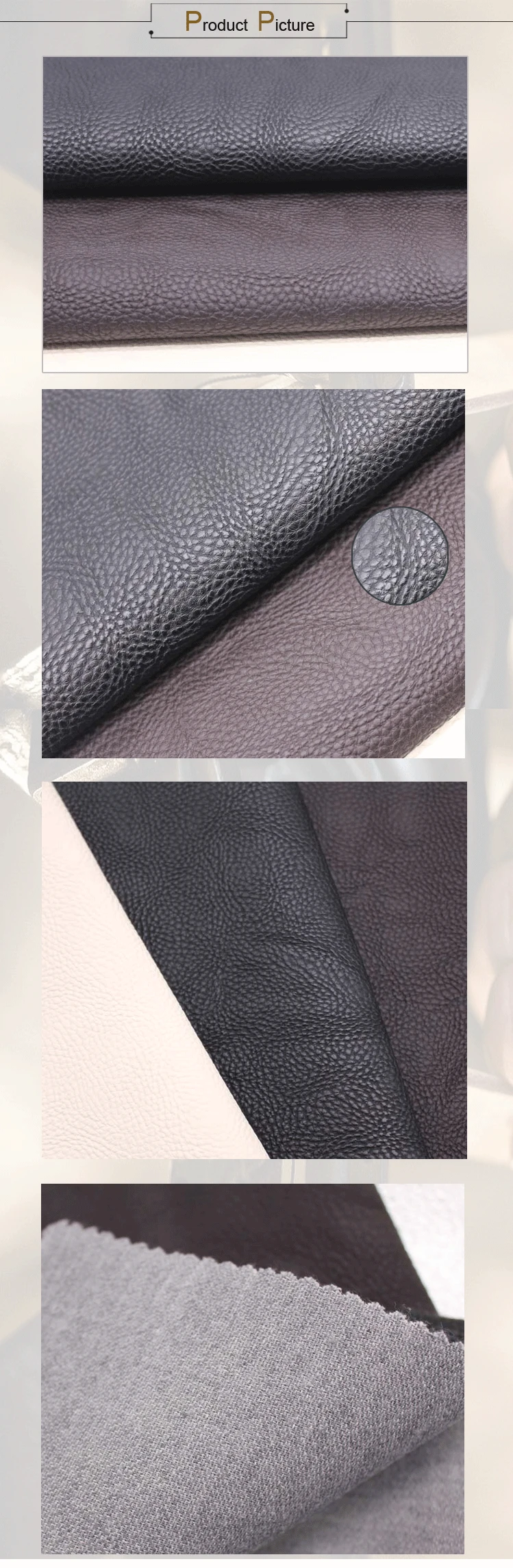 Fashion Design Wholesale Pu  Leather Embossed Microfiber Leather Synthetic For Sofa Making Eco Leather Material