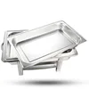 wholesale square stainless steel restaurant buffet chafing dish set metal catering food warmer cheap low price chafer