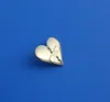 gold heart shape type metal pin badge for lover heart couple
