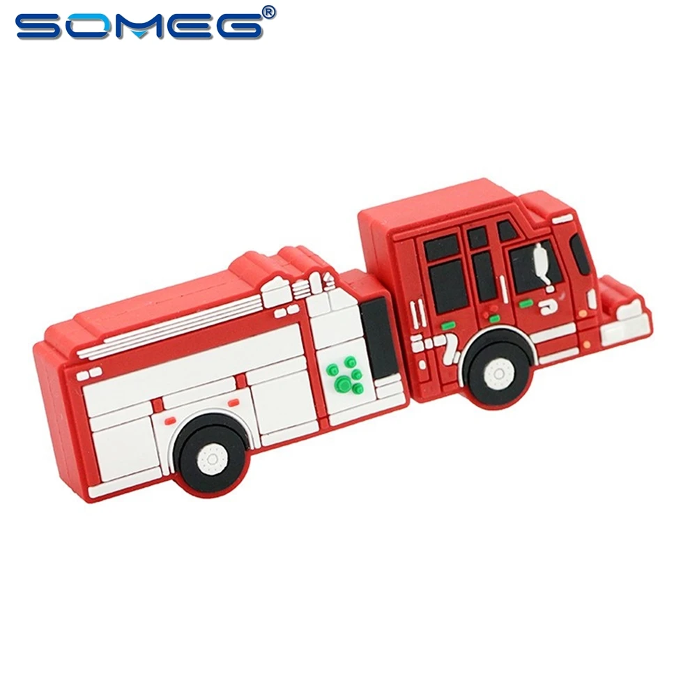 

Hot Cartoon Pendrive Truck Fire Engine Pen Drive 4GB 8GB 16GB 32GB USB Flash Memory Sticks