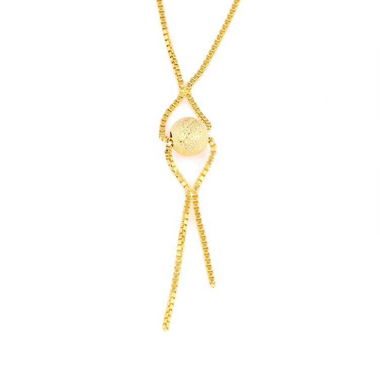 

Xuping gold 24K simple design necklace for women
