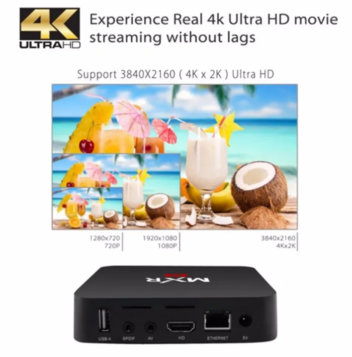 Original Rooted ! Mxr 4k Rk3229 Android 4.4 Tv Box 4k Media Player Ad