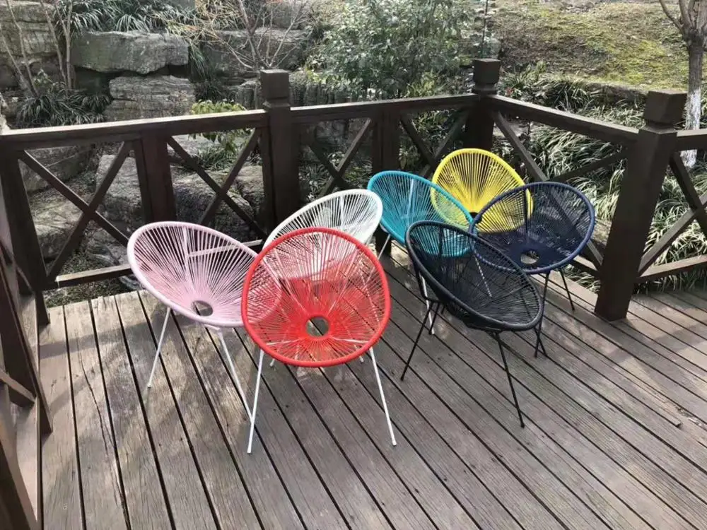 
Wholesale Indoor Outdoor Steel Wicker Patio Acapulco chair 