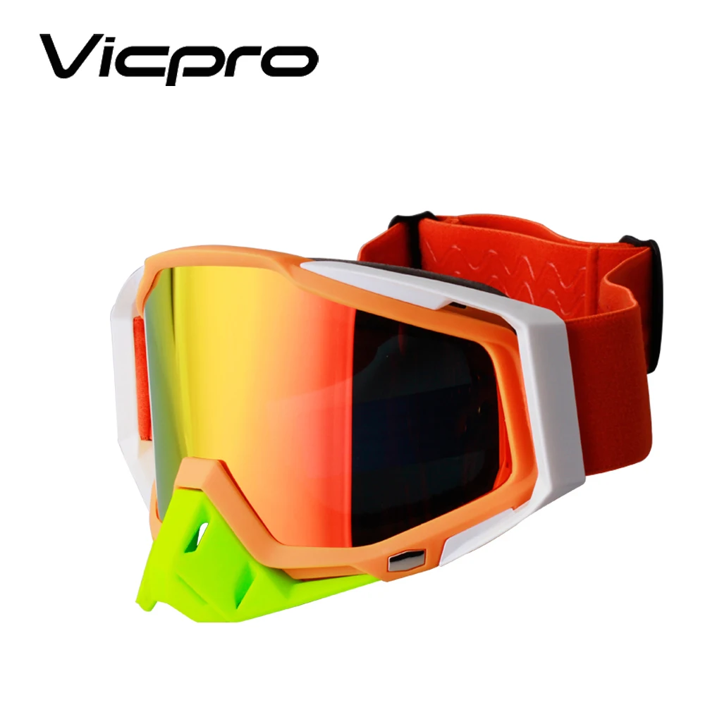 

Dirt Bike Cycle Off Road Racing MX Goggles UV Protection Dustproof Bendable Riding Eyewear Glasses with Adjustable Strap