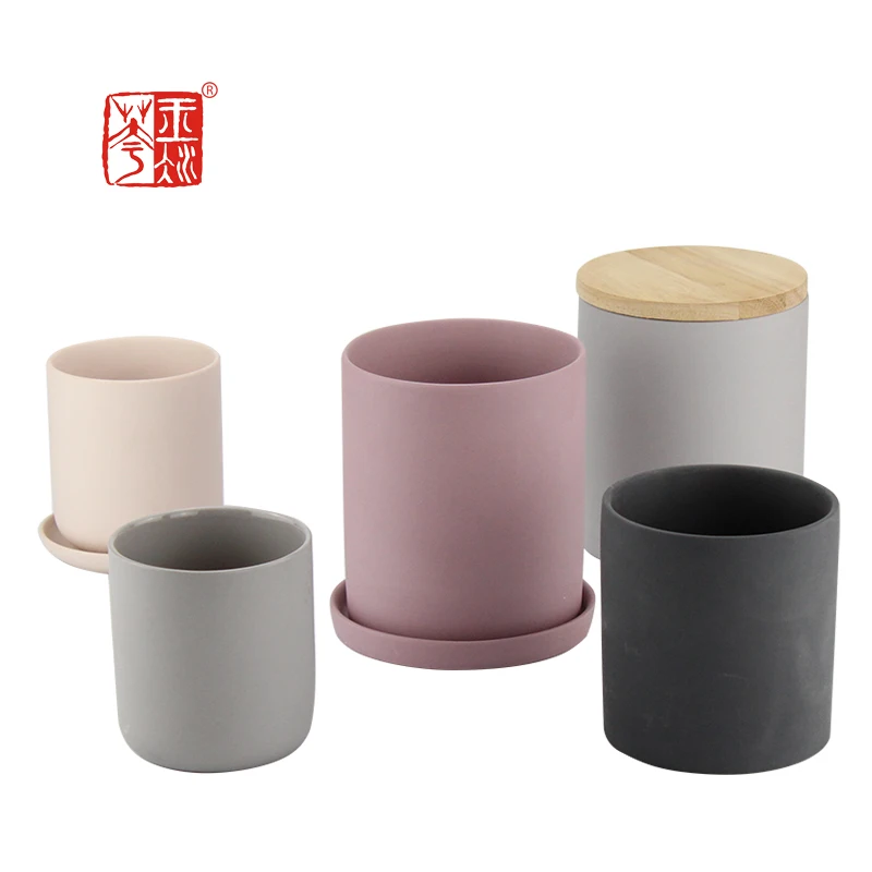 Indoor Wholesale Small Ceramic Flower Pot With Canister , Vase , Decor For Home, Wedding, Party