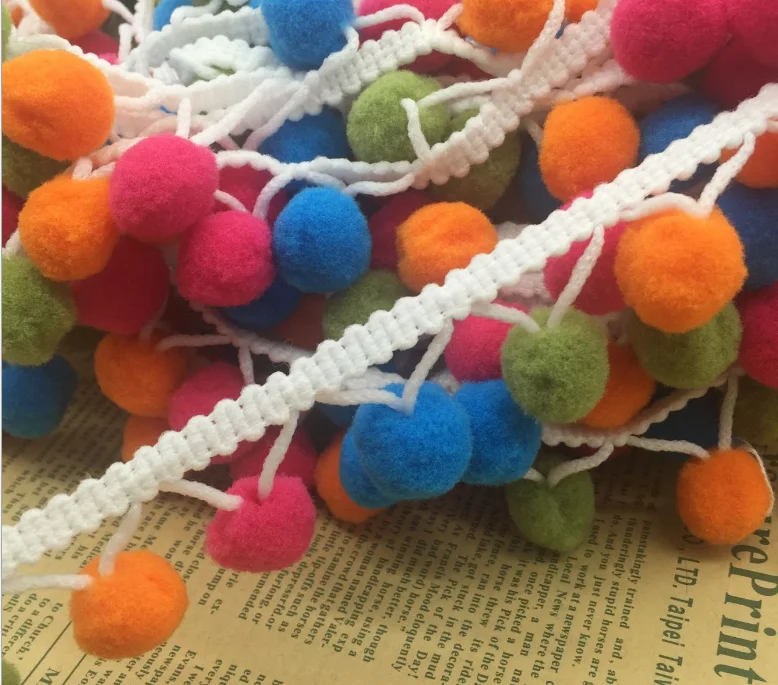 Wholesale White Cotton Ball Lace Trim Pom Pom Fringe Buy Pom Pom Fringe,Ball Fringe,Lace Trim