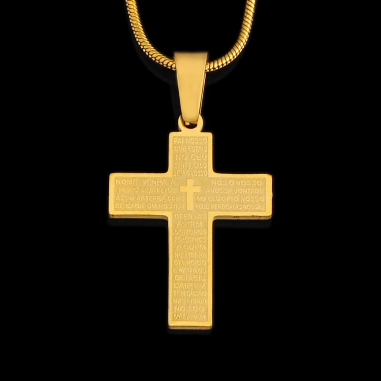 Jh Charming Style Gold Plated Cross Pendant With Necklace Jewelry For ...