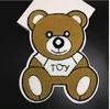 Fashion wholesale bear patches custom embroidery towel fabric embroidered chevron custom chenille patches no minimum