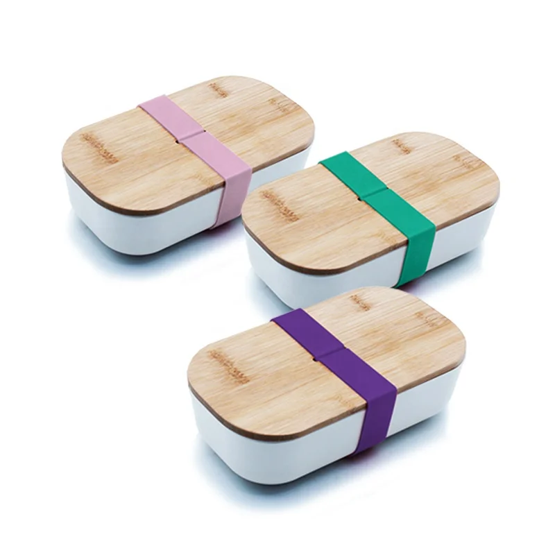 Eco Friendly high quality washable bentobox Foodgrade Packaging Natural Bamboo Wooden Fiber Lunch Box