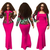 

New DESIGN Latest Women Long Party Traditional African Kitenge Dress Designs WY1313