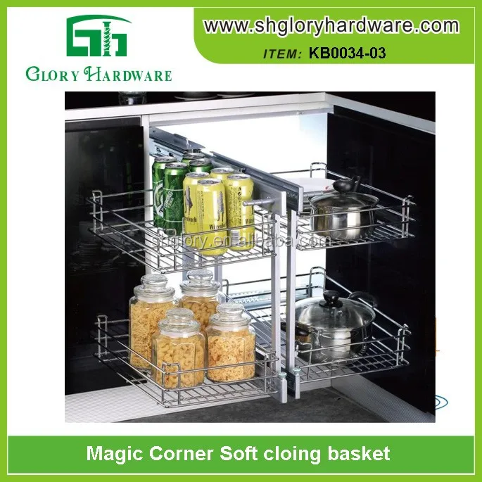 Keukenkast kleine magic hoek, soft closing keuken opbergkast magic ...