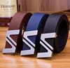 Yiwu factory hot sale fake leather men belt smooth alloy buckle belt amazon supplier non leather PU ratchet belt