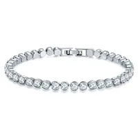 

Copper zircon diamond tennis bracelet