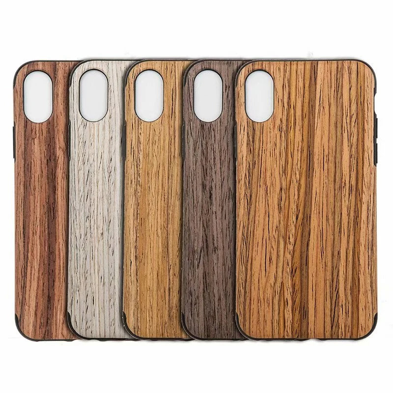 Luxury Eco-friendly Real Wood+TPU Holder Back Phone Case for iPhone X XS XR XS Max