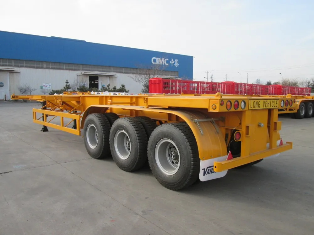 20ft 40ft Gooseneck Type Container Trailer Chassis - Buy Gooseneck ...