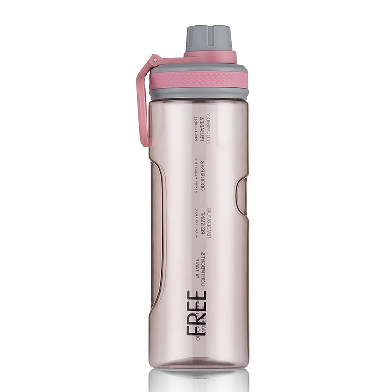 

Wholesale fashion school custom logo plastic sport mineral water bottle, Pink;blue;green;beige