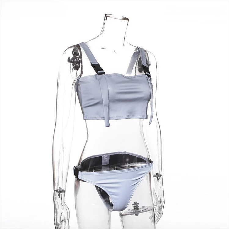 

Wholesale Reflective Beach Womens Two Piece Short Sets, Gray