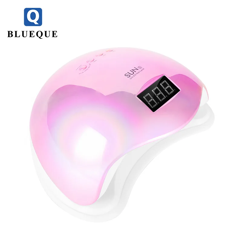 BLUEQUE 2020 new style holographic color sun 5 uv led nail lamps lights 48W nail polish gel dryer uv lamp