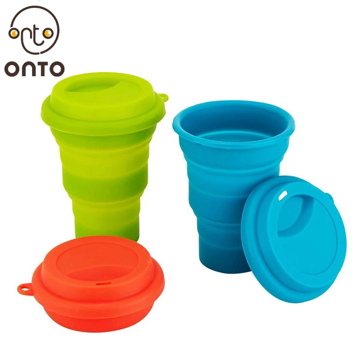 

Custom Logo Travel Reusable Folding Silicone Cup, Customized
