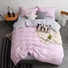 Royal Dubai 100%Polyester Bed Sheet Bedspread Plain Dyed 4PCS Microfiber Duvet Cover