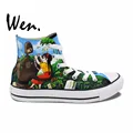 Wen Design Custom Hand Painted Shoes Anime Sneakers Princess Mononoke Castle In The Sky High Top