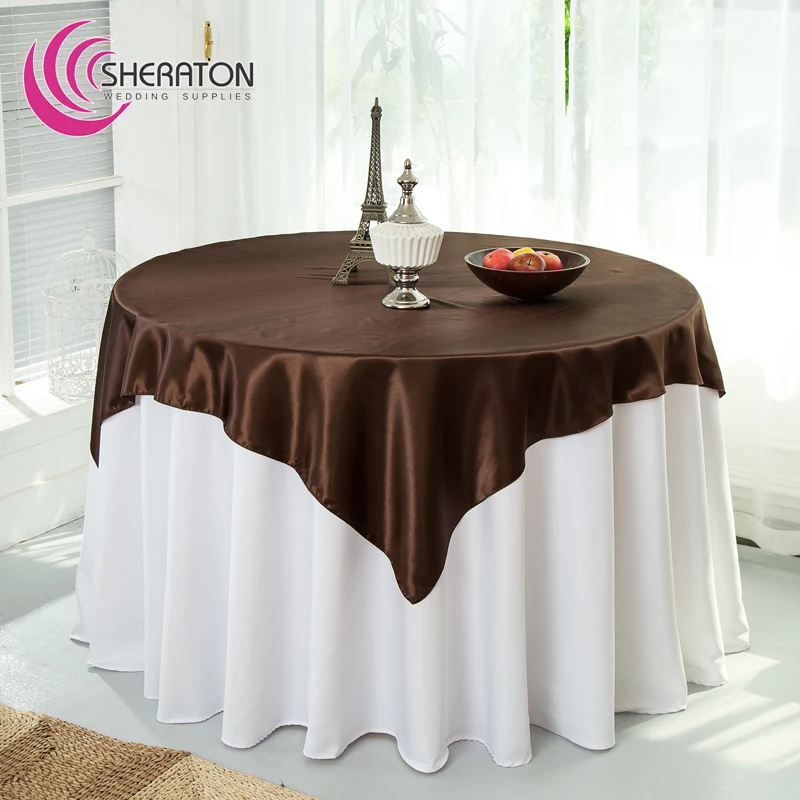 Wedding Polyester Satin Table Cloth For Hotel Wedding Banquet Party