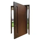 China supplier fancy exterior pivot solid cherry panel wooden door design