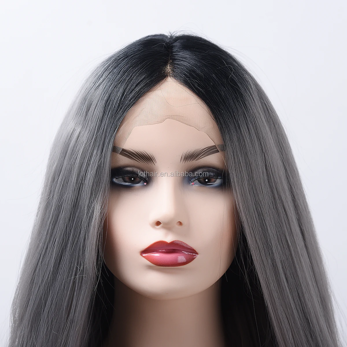 

hot selling high temperature synthetic fiber ombre lace front wig