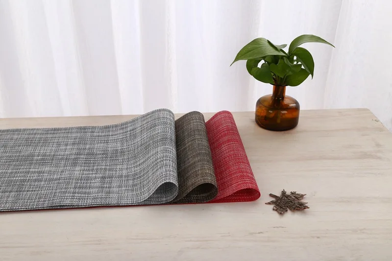 Cheap Easy Clear Pvc Woven Heatresistant Table Runner And Mat Place