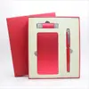 Business gift Power bank and usb flash disk and Signature pen set can be customized LOGO