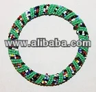 GREEN MAASAI MUILT BEADED BANGLE
