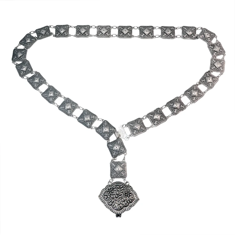 

New Design Silver Flower Metal Womens Waist Chain Belly Chain