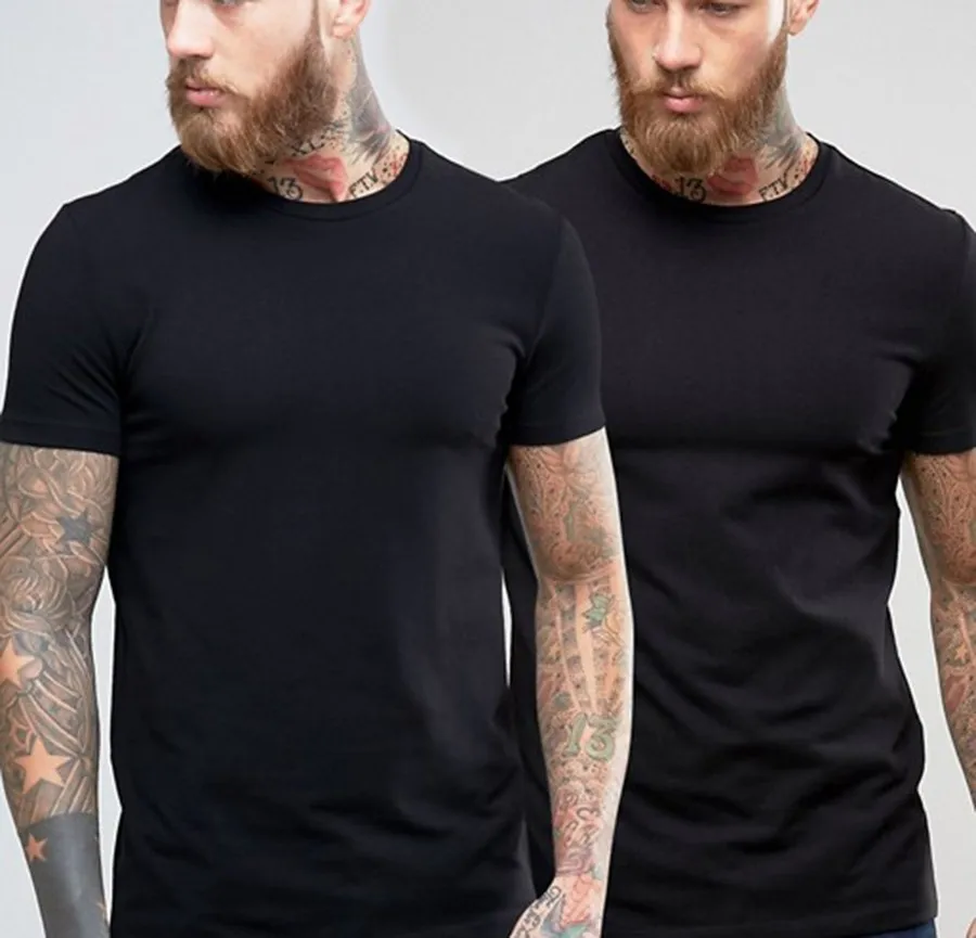 China Factory Oem Wholesale Tall T-shirts In Bulk Black Custom ...