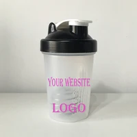 

Custom 400ml BPA Free plastic shaker cup sports protein shakers bottle