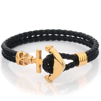 cheap nautical anchor wholesale mens gold bracelet larger