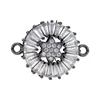 2019 fashion hexagon pendant hexagram setting inside a circle with micro zircon pave for necklace making