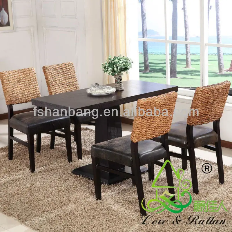 China Hotsale rattan wicker dining table and chair set