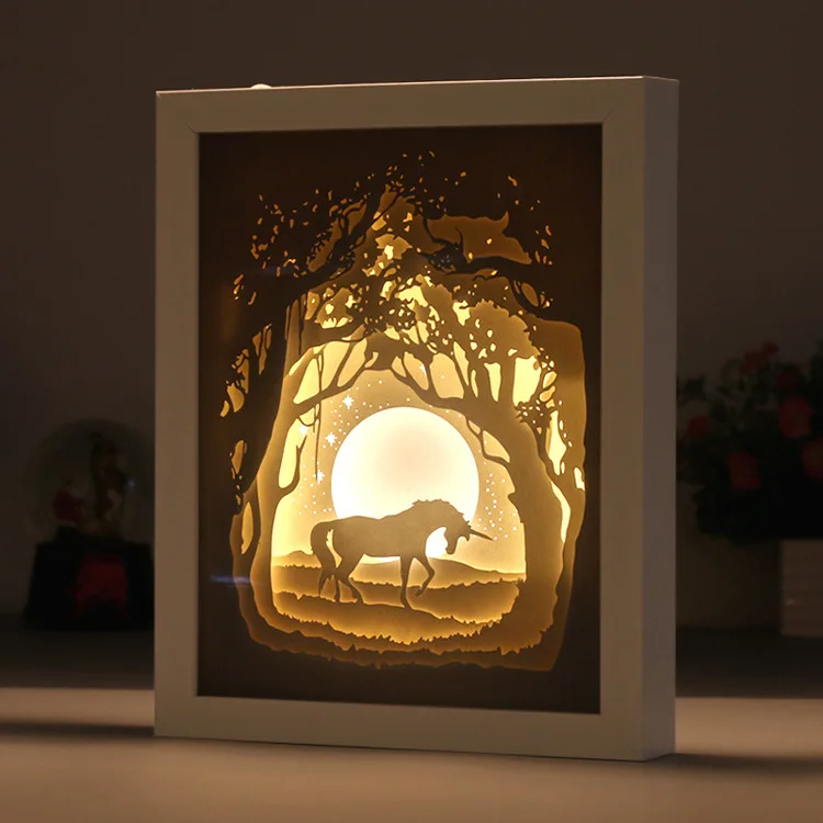 Decorative Led Lights Laser Cut 3d Paper Carving Lamp - Buy Paper ...