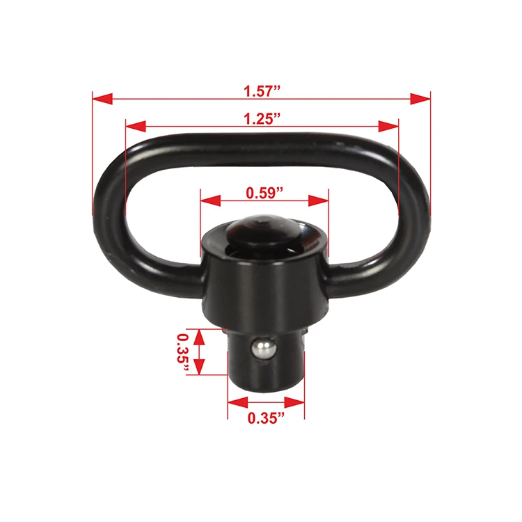 Military Manufacturer Utility Gun Sling 1" Inch Black Hk Snap Hook Clip Qd Swivel Tactical Buy