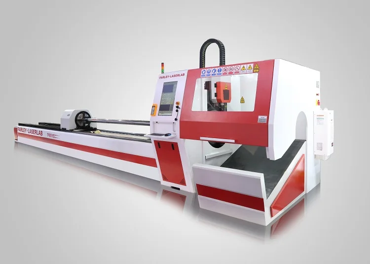 HGTECH lazer 1000w metal pipe laser cutting machine for aluminum pipe copper pipe brass pipe