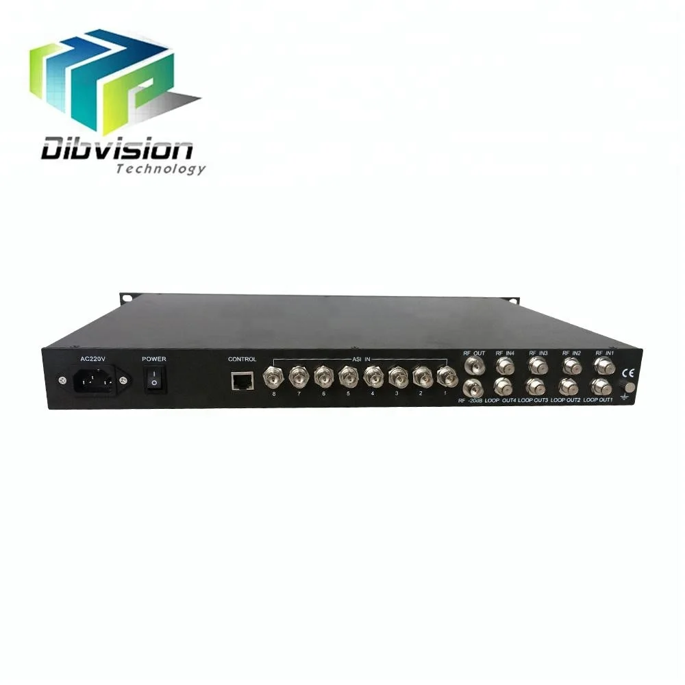 

8 FTA DVB-S2 tuner to DVB-C transmodulator with 4 simul-crypt CAS and DVB scrambling