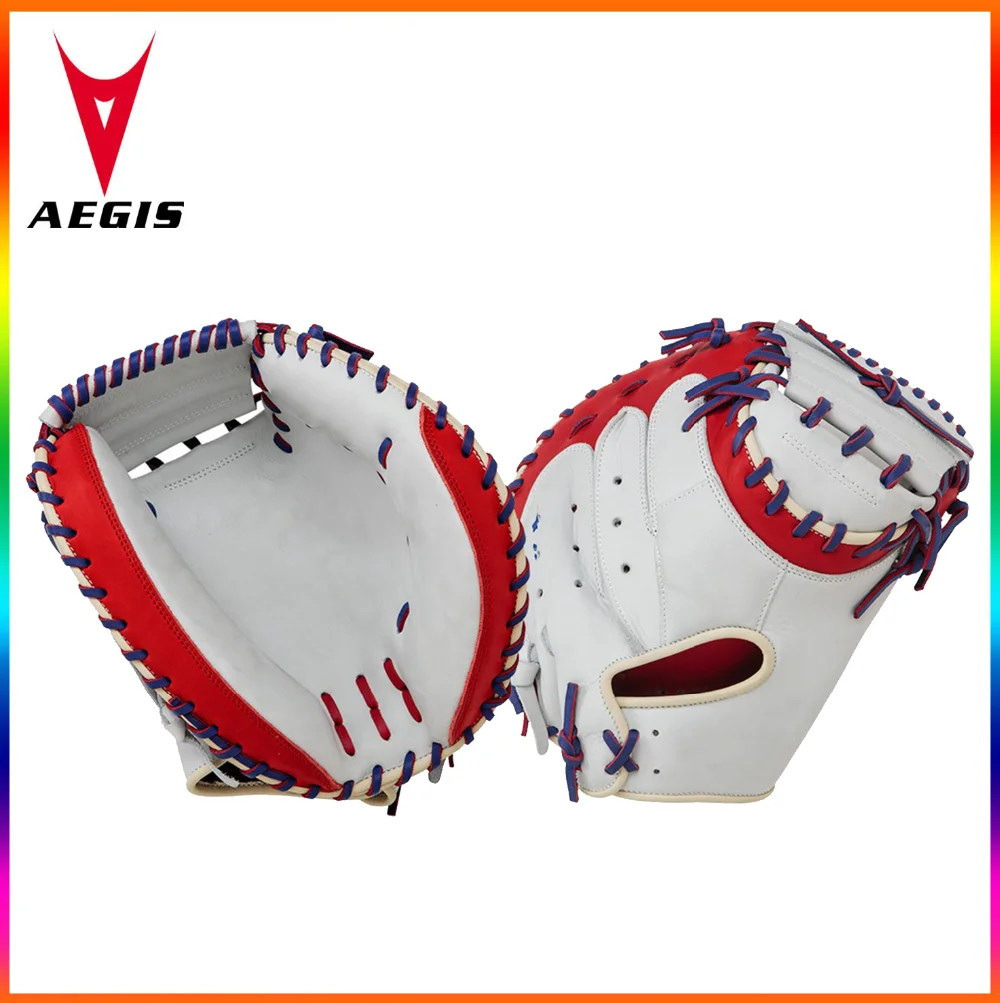 Custom Red Baseball Catcher Gloves Kip Leather Buy Baseball Gloves