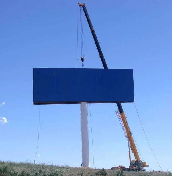 double-side billboard installation 3