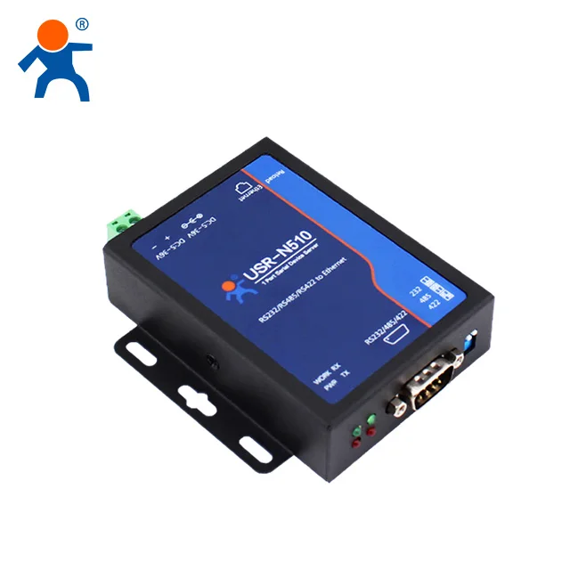 

USR-N510 Industrial serial to ethernet converters support RS232 RS485 RS422 XON XOFF with CE/FCC/RoHs/WEEE