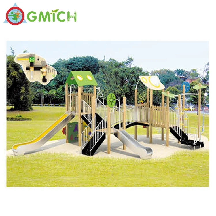 

Favorable price playground, PE slide for kids ,wood playground